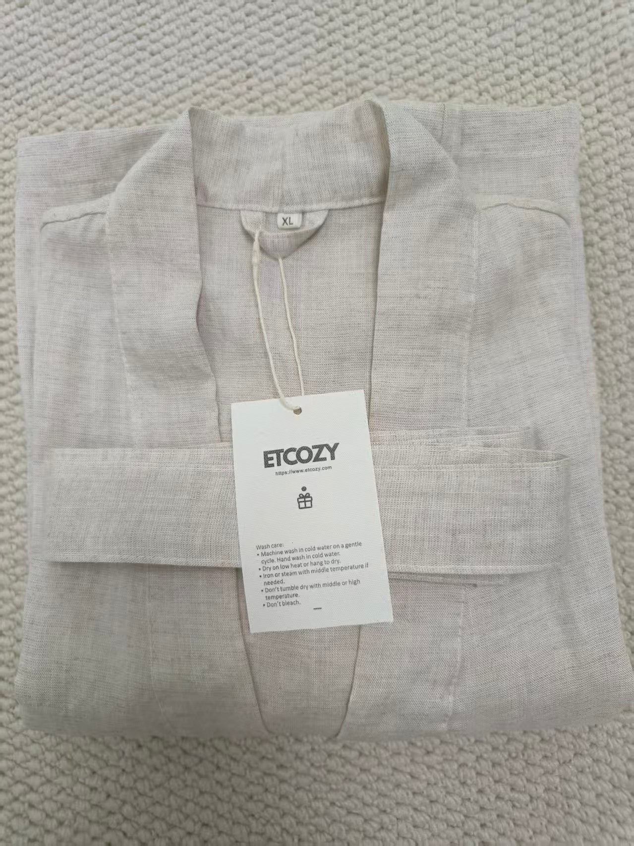 Handmade Hemp Robe, Custom Colors and Sizes