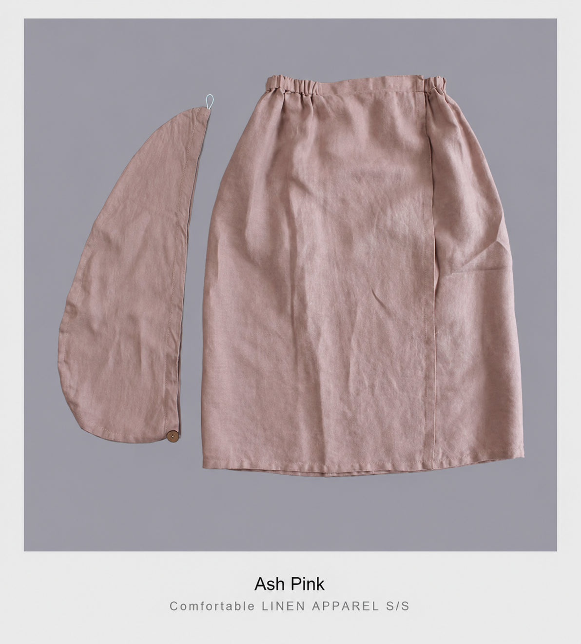 Ash Pink linen spa wrap set color option