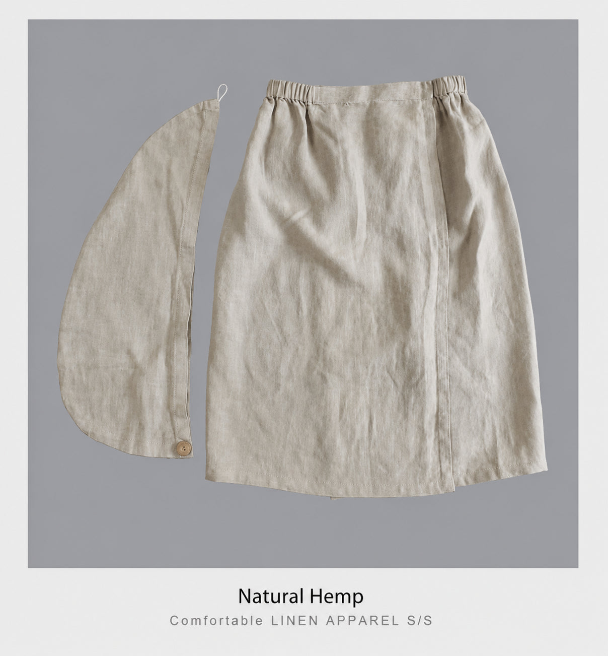 Natural Hemp linen spa wrap set color option