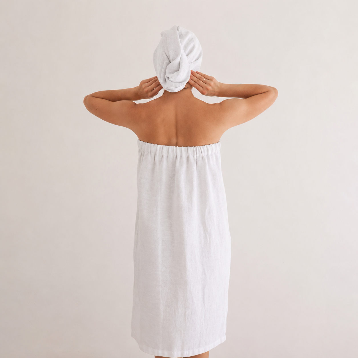 Handmade Linen Spa Wrap Set detail view 12
