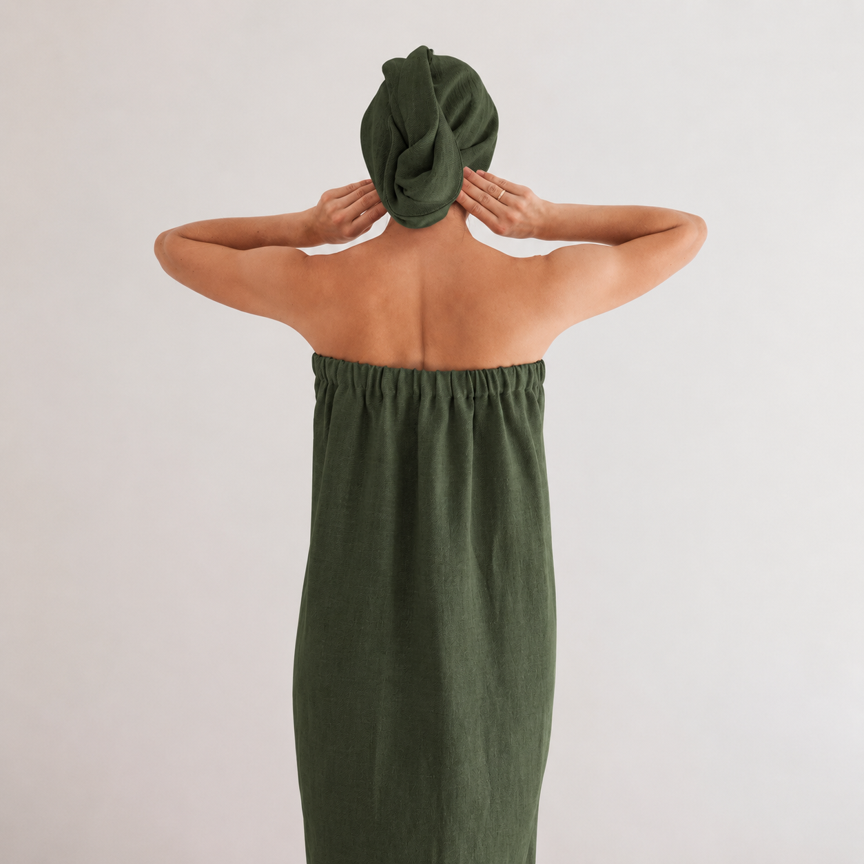 Handmade Linen Spa Wrap Set detail view 11