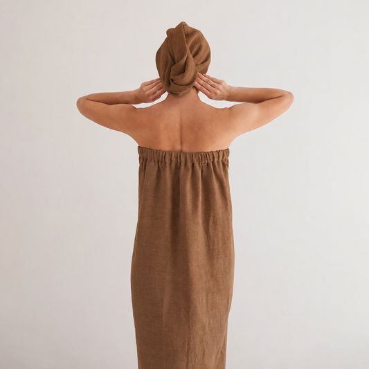 Handmade Linen Spa Wrap Set