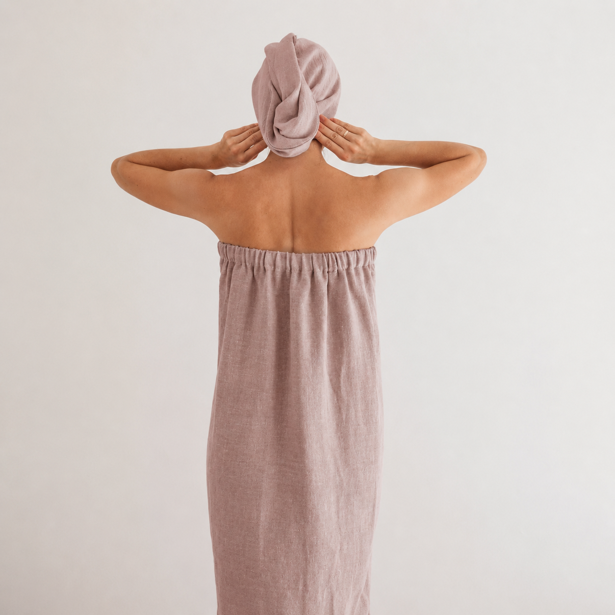 Handmade Linen Spa Wrap Set detail view 13