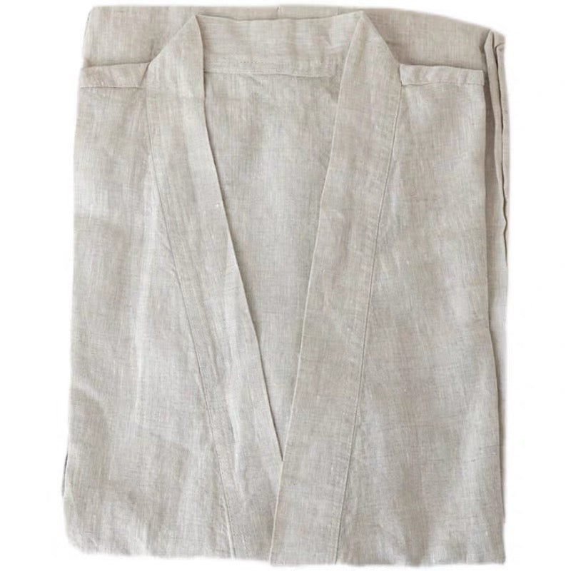 Handmade Unisex Linen Robe