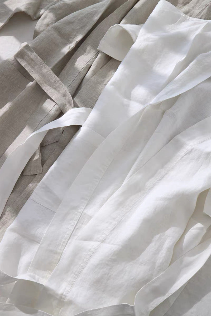 Handmade Unisex Linen Robe