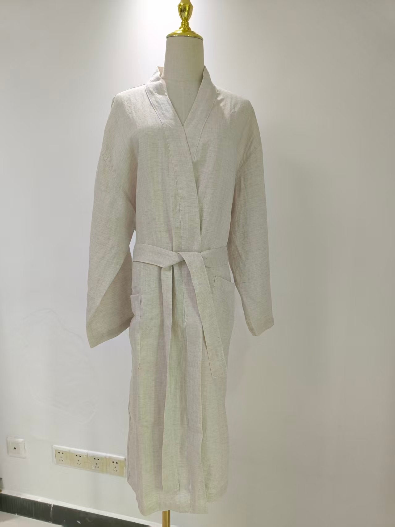 Handmade Unisex Linen Robe