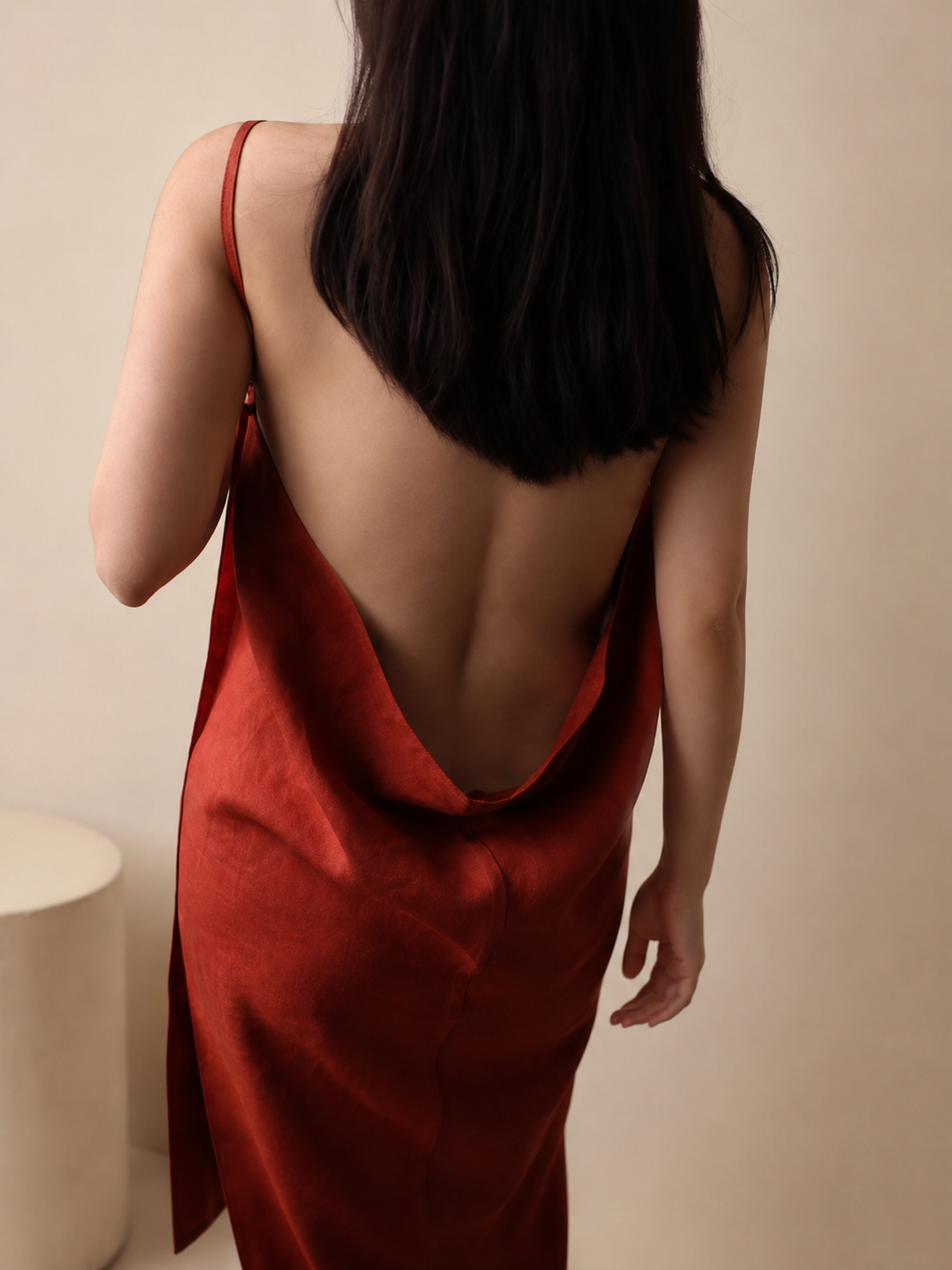 Handmade Linen Wrap Slip Dress
