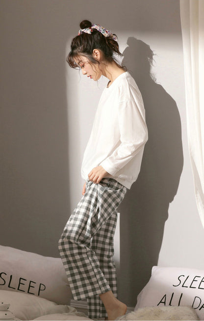 Minimalist loungewear, 100% cotton pajamas, Super cozy pajamas set, Valentines Days gift