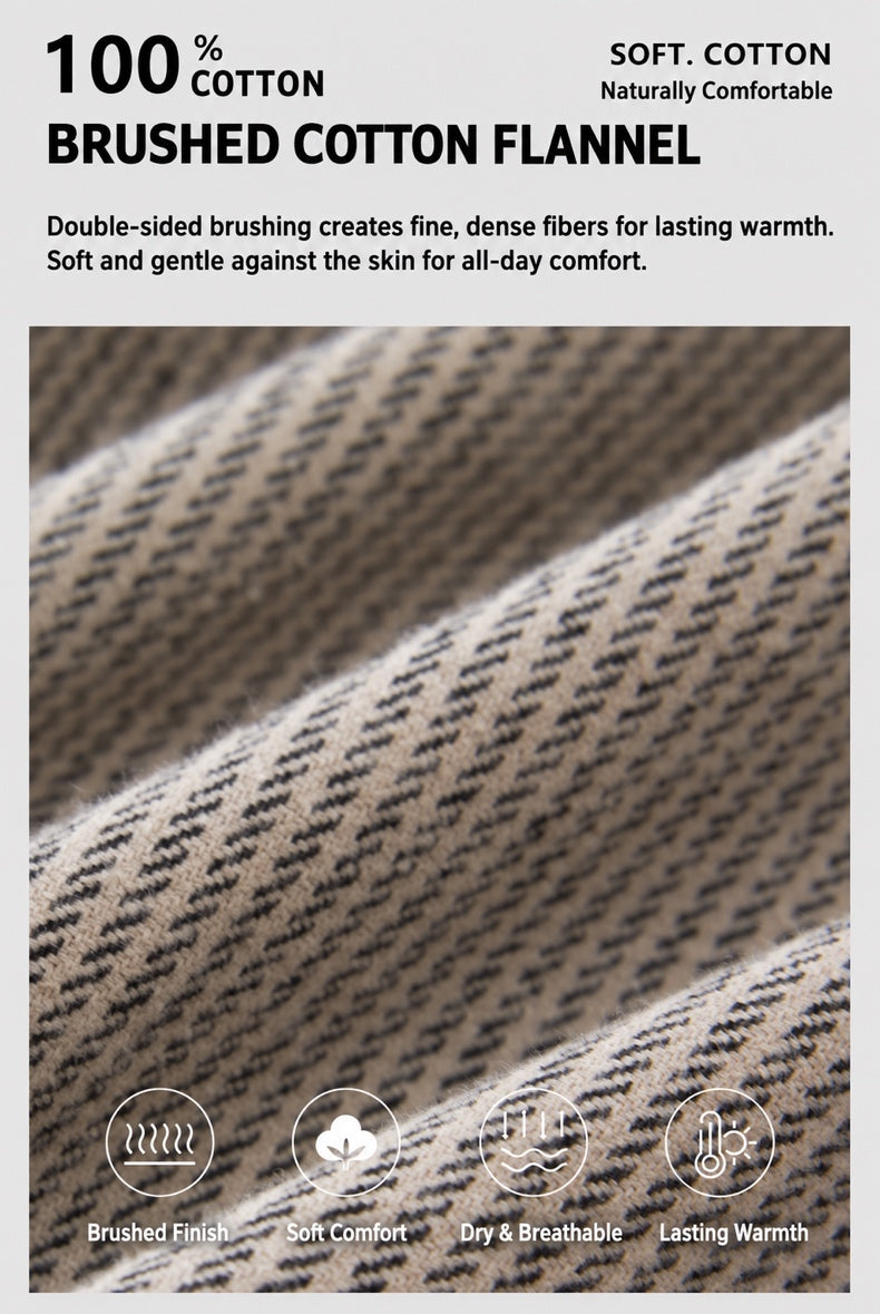 100 percent double-sided brushed cotton flannel fabric close-up