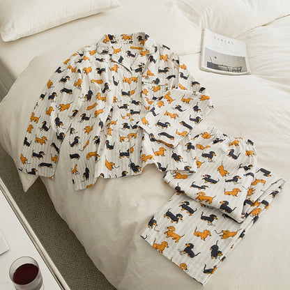 Cute Dog print PJS, Puppy print 100% Cotton Pajama Set