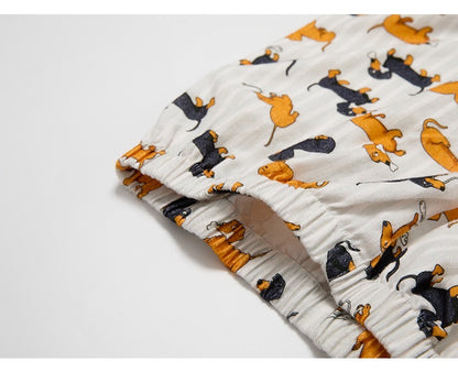 Cute Dog print PJS, Puppy print 100% Cotton Pajama Set