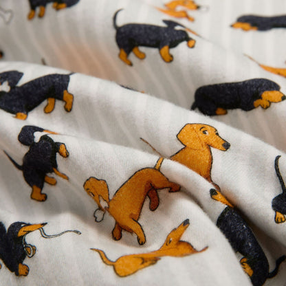 Cute Dog print PJS, Puppy print 100% Cotton Pajama Set